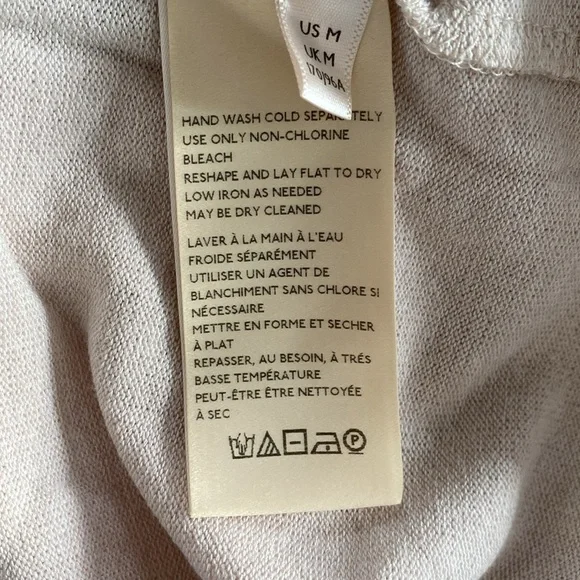 Anthropologie Ella Mara Hacci Striped Cream Crewneck Sweater NWT Size M - Picture 7 of 8